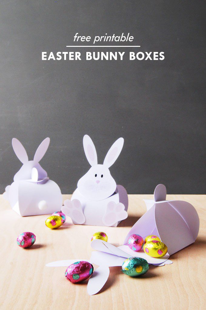 free paper box and bag templates easter bunny box