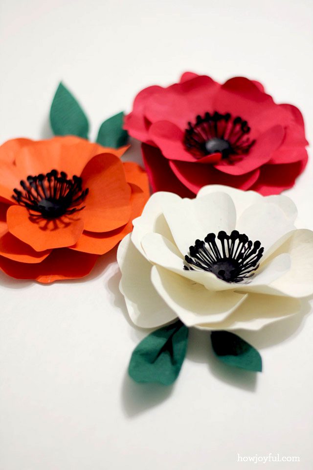 silouette paper poppy flower