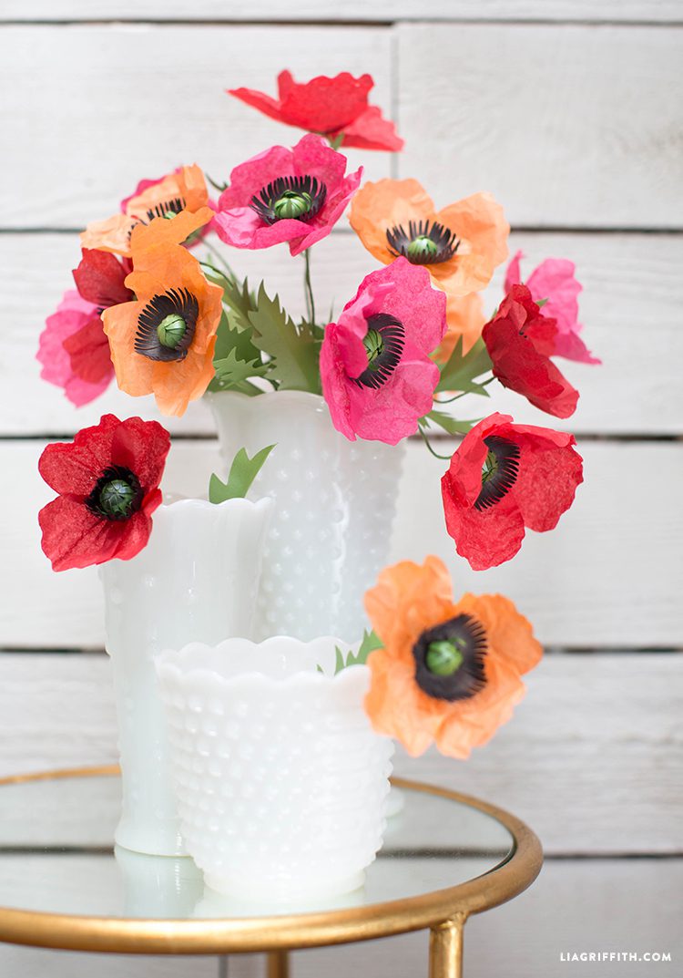 tissue paper poppy flower