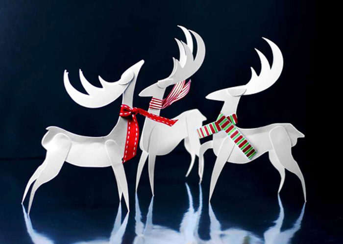 Printable 3d Reindeer Template