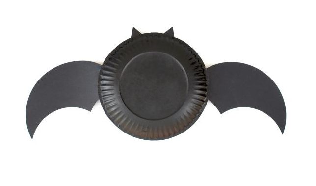 Halloween crafts black paper plate spider