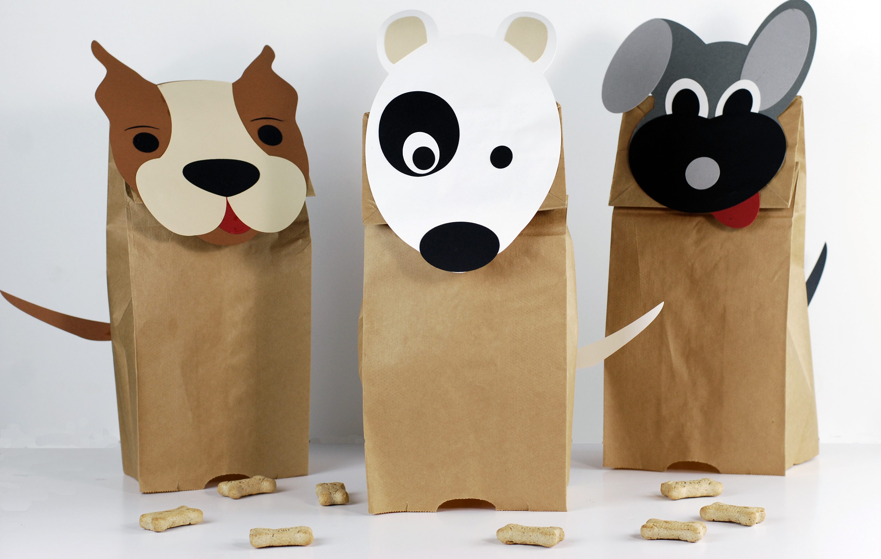 trial Big Pile of Adorable Doggie Paper Bag Puppets — EPC Crafts