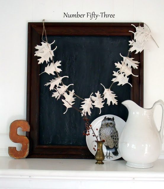 paper autumn leaf garland