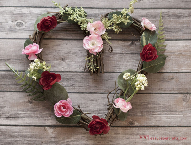 Heart Wreath DIY (Using a Mop Head) - Southern Crush at Home