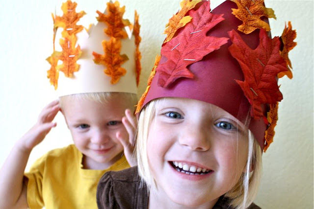 fall crafts for kids autumn leaf crowns