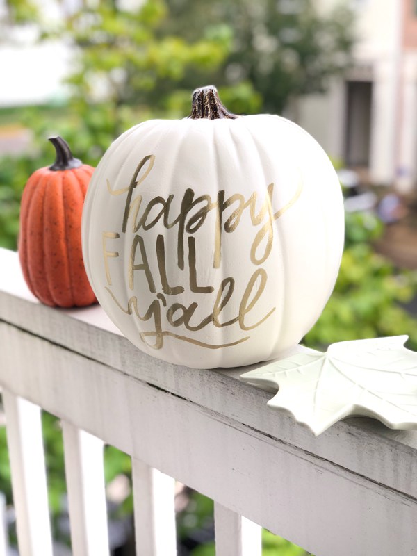 gold calligraphy pumpkin