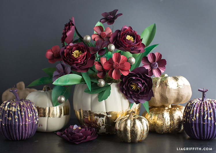 gold foil pumpkins