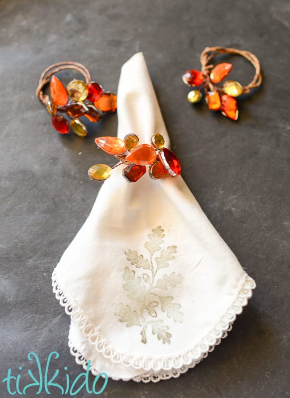 jeweled thanksgiving napkin ring