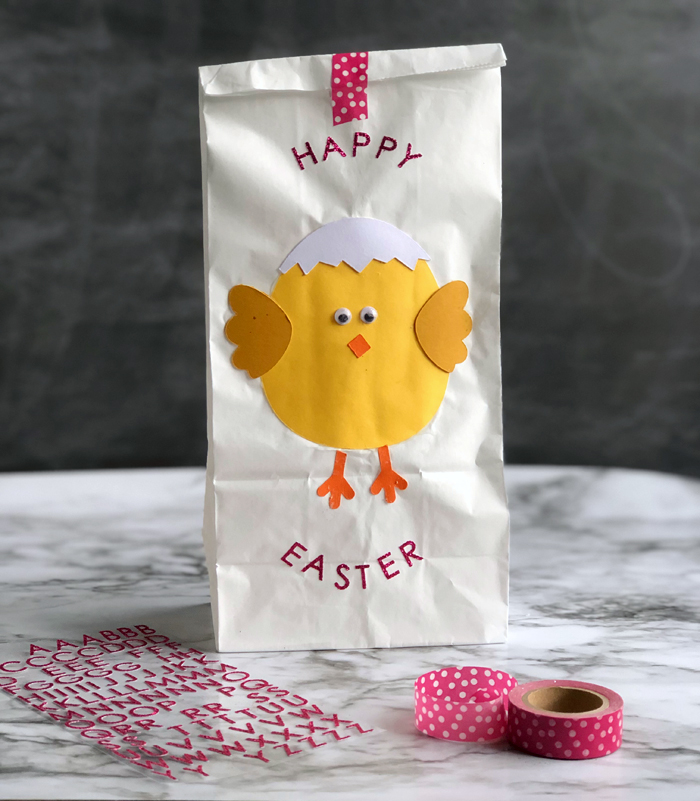 easter chick lunch bag craft