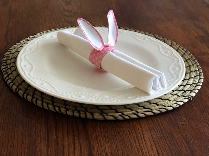 bunny ears napkin ring