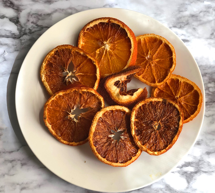 orange slices on a plate