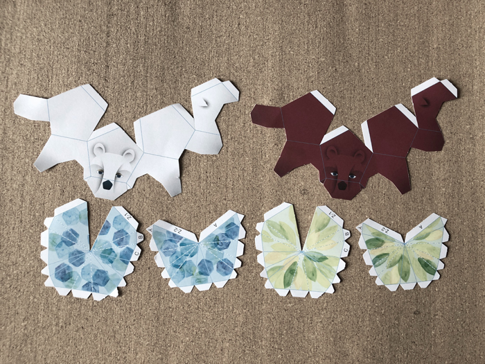 3D paper bear sections (3d Paper Crafts)