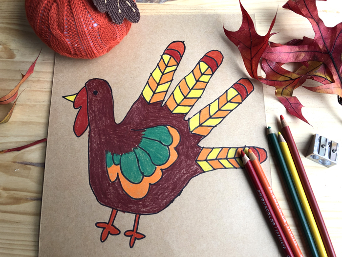 hand turkey craft