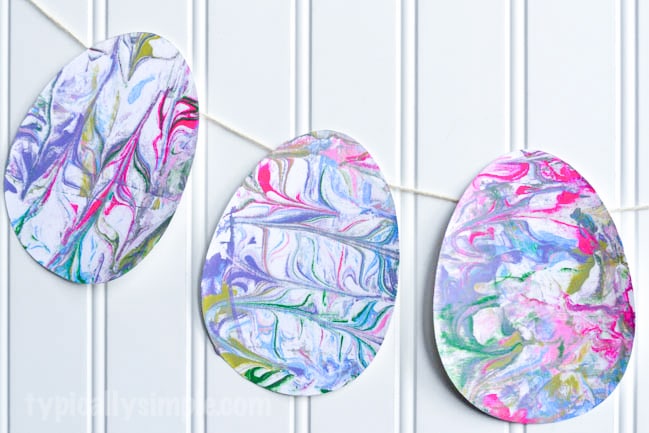 marbled shaving cream easter egg craft