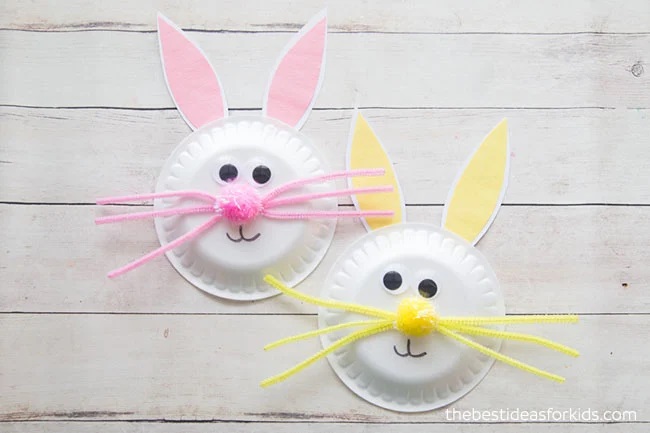 paper plate easter bunny